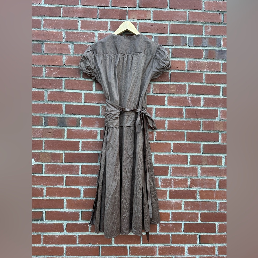 Vintage Calypso by Christiane Celle silk wrap dress. Rich brown. Size small. - Picture 2 of 4